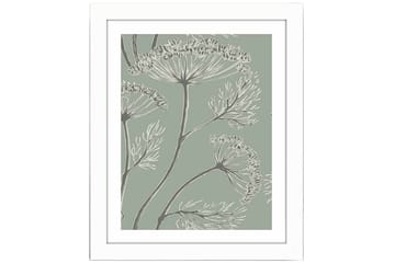 Bilde Floral med Ramme Flerfarget - 22,3x52,8 cm - Interiør - Maleri & posters - Lerretsbilder