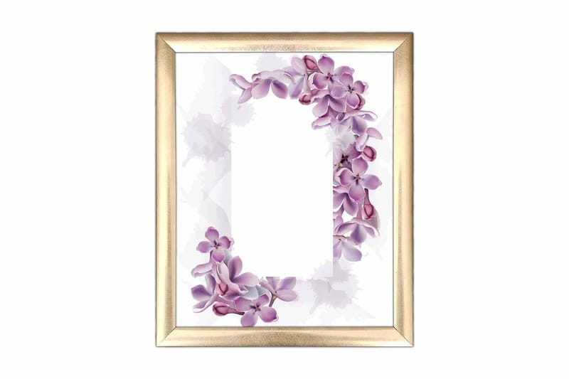 Bilde Floral med Ramme Flerfarget - 22,3x52,8 cm - Interiør - Maleri & posters - Lerretsbilder