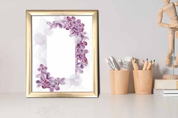 Bilde Floral med Ramme Flerfarget - 22,3x52,8 cm - Interiør - Maleri & posters - Lerretsbilder