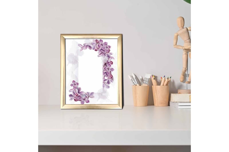 Bilde Floral med Ramme Flerfarget - 22,3x52,8 cm - Interiør - Maleri & posters - Lerretsbilder