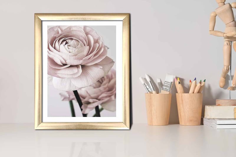 Bilde Floral med Ramme Flerfarget - 22,3x52,8 cm - Interiør - Maleri & posters - Lerretsbilder