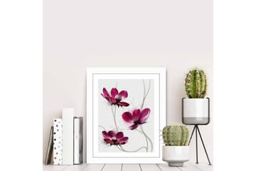 Bilde Floral med Ramme Flerfarget - 22,3x52,8 cm - Interiør - Maleri & posters - Lerretsbilder