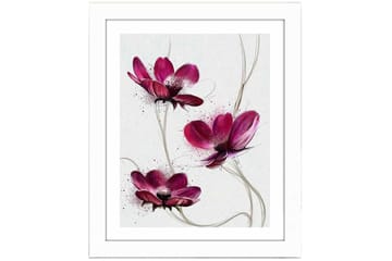 Bilde Floral med Ramme Flerfarget - 22,3x52,8 cm - Interiør - Maleri & posters - Lerretsbilder