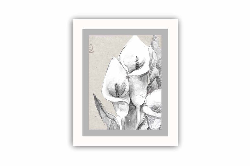 Bilde Floral med Ramme Flerfarget - 22,3x52,8 cm - Interiør - Maleri & posters - Lerretsbilder