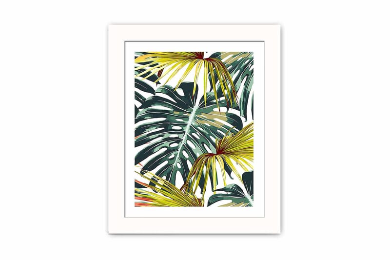 Bilde Floral med Ramme Flerfarget - 22,3x52,8 cm - Interiør - Maleri & posters - Lerretsbilder