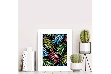 Bilde Floral med Ramme Flerfarget - 22,3x52,8 cm - Interiør - Maleri & posters - Lerretsbilder