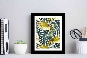 Bilde Floral med Ramme Flerfarget - 22,3x52,8 cm - Interiør - Maleri & posters - Lerretsbilder