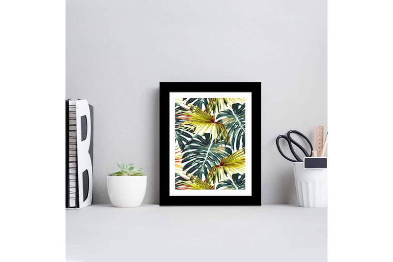 Bilde Floral med Ramme Flerfarget - 22,3x52,8 cm - Interiør - Maleri & posters - Lerretsbilder