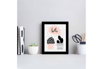 Bilde Floral med Ramme Flerfarget - 22,3x52,8 cm - Interiør - Maleri & posters - Lerretsbilder