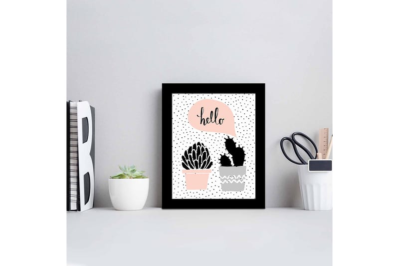 Bilde Floral med Ramme Flerfarget - 22,3x52,8 cm - Interiør - Maleri & posters - Lerretsbilder