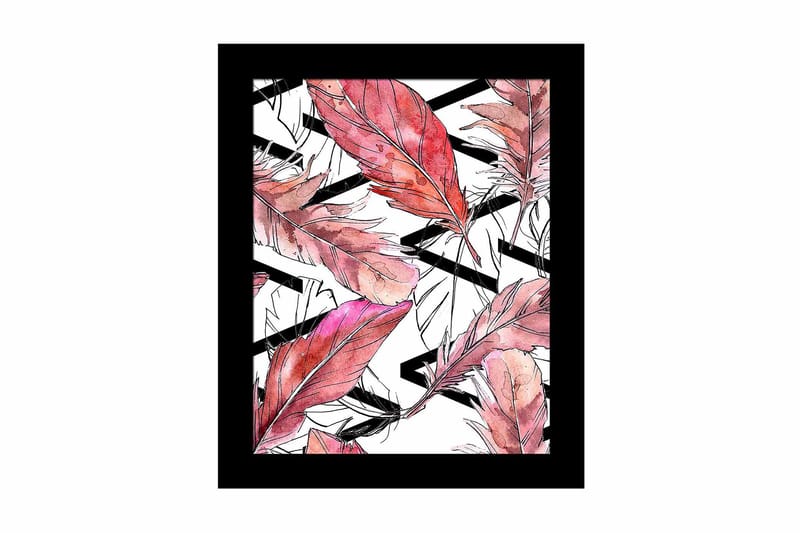Bilde Floral med Ramme Flerfarget - 22,3x52,8 cm - Lerretsbilder
