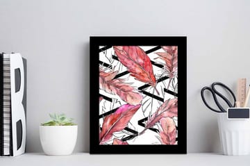 Bilde Floral med Ramme Flerfarget - 22,3x52,8 cm - Interiør - Maleri & posters - Lerretsbilder