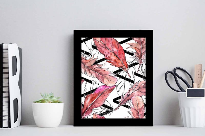 Bilde Floral med Ramme Flerfarget - 22,3x52,8 cm - Interiør - Maleri & posters - Lerretsbilder