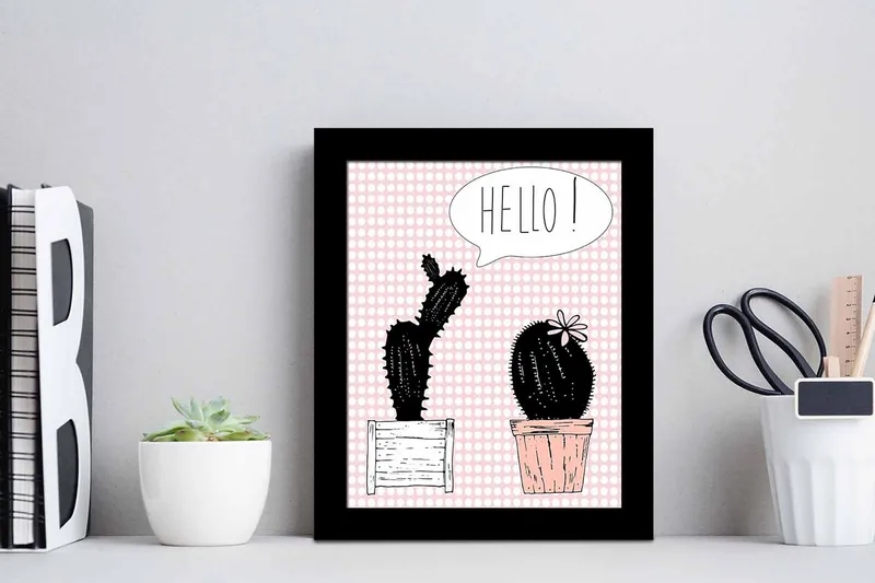 Bilde Floral med Ramme Flerfarget - 22,3x52,8 cm - Interiør - Maleri & posters - Lerretsbilder