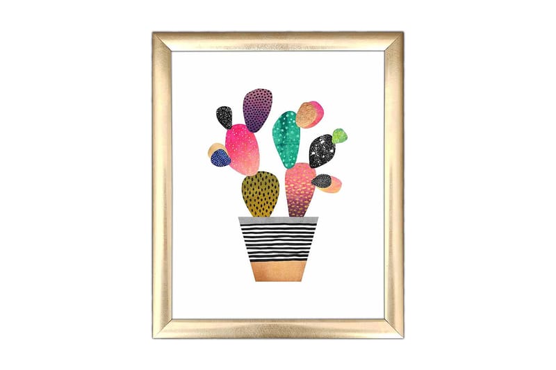 Bilde Floral med Ramme Flerfarget, 22,3x52,8 cm