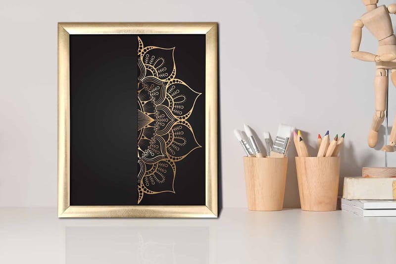 Bilde Floral med Ramme Flerfarget - 22,3x52,8 cm - Interiør - Maleri & posters - Lerretsbilder