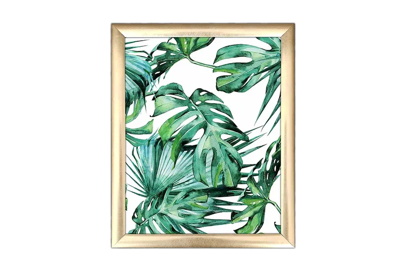 Bilde Floral med Ramme Flerfarget, 22,3x52,8 cm