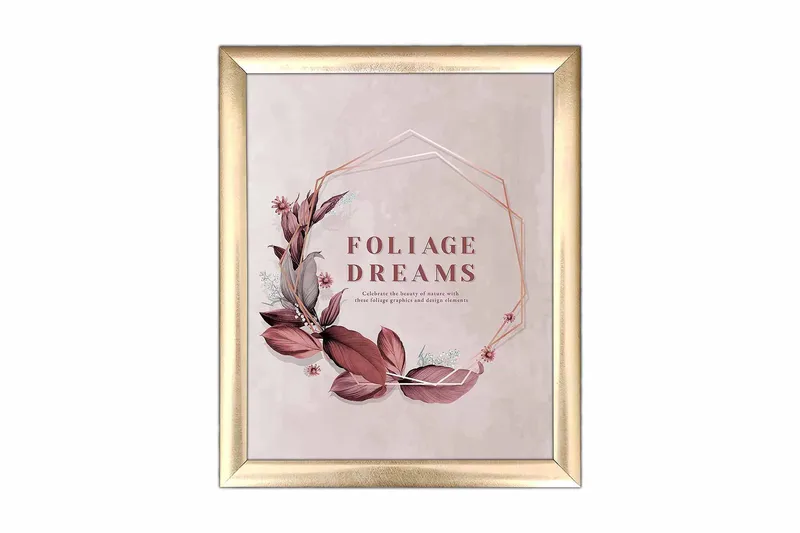 Bilde Floral med Ramme Flerfarget, 22,3x52,8 cm