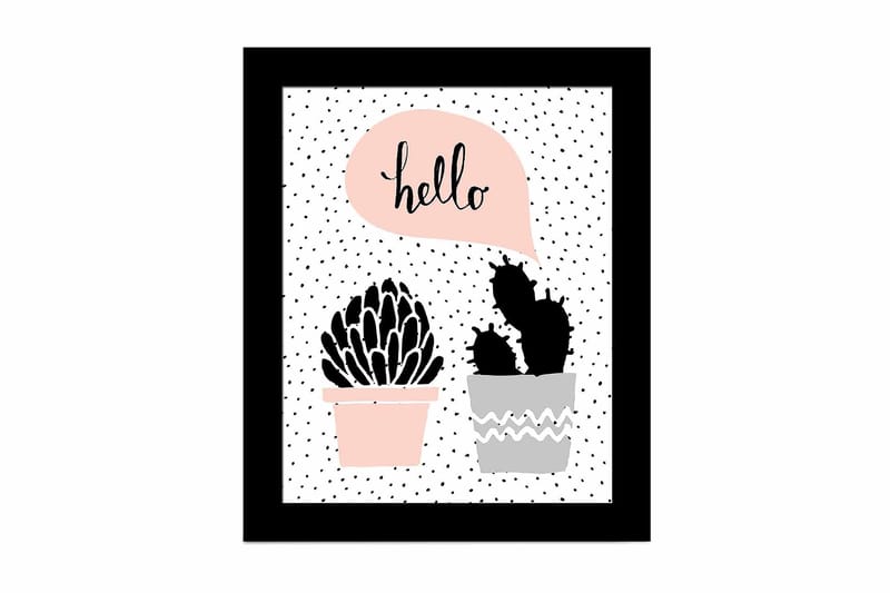 Bilde Floral med Ramme Flerfarget, 22,3x52,8 cm