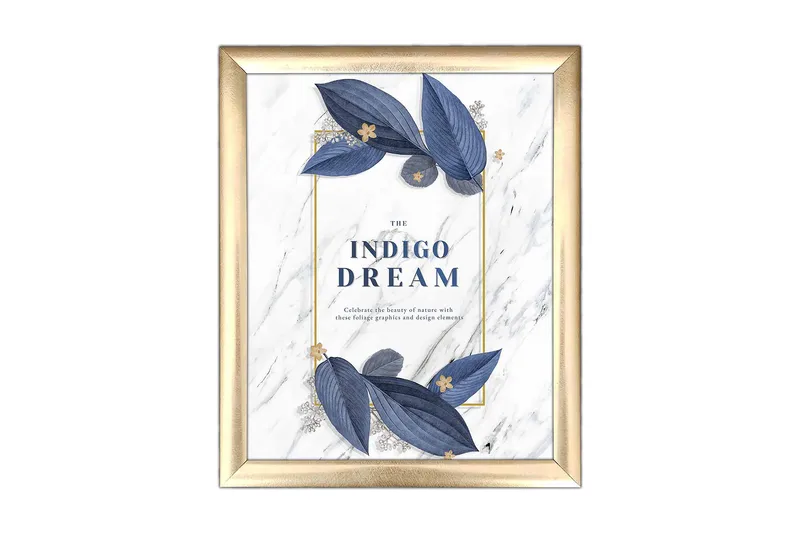 Bilde Floral med Ramme Flerfarget, 22,3x52,8 cm