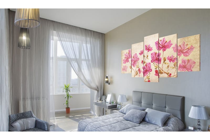 Bilde Flowers In Pink 200x100 - Artgeist sp. z o. o. - Lerretsbilder