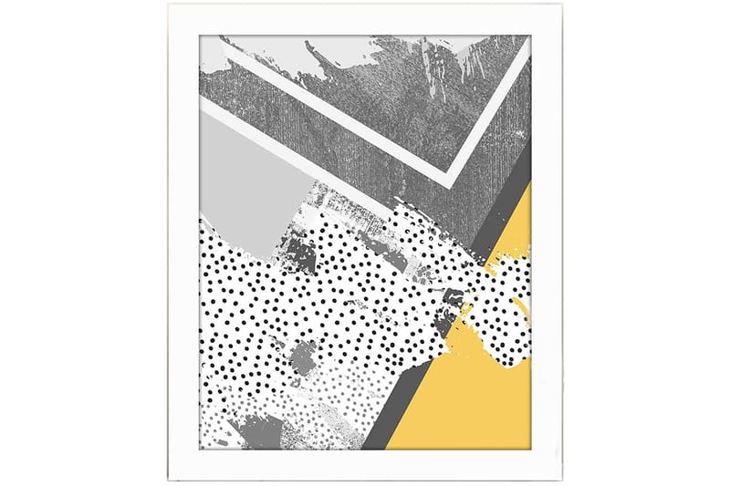 Bilde Geometric med Ramme Flerfarget - 22,3x52,8 cm - Lerretsbilder