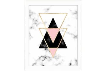 Bilde Geometric med Ramme Flerfarget - 22,3x52,8 cm - Interiør - Maleri & posters - Lerretsbilder