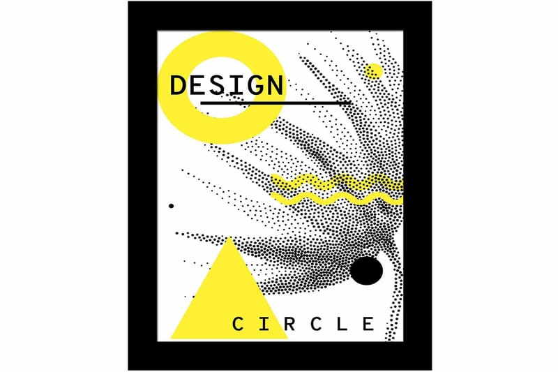 Bilde Geometric med Ramme Flerfarget - 22,3x52,8 cm - Interiør - Maleri & posters - Lerretsbilder