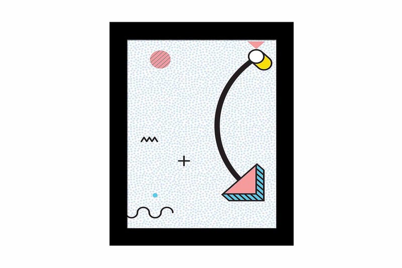 Bilde Geometric med Ramme Flerfarget - 22,3x52,8 cm - Interiør - Maleri & posters - Lerretsbilder