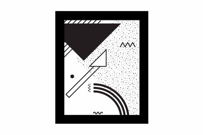 Bilde Geometric med Ramme Flerfarget - 22,3x52,8 cm - Interiør - Maleri & posters - Lerretsbilder