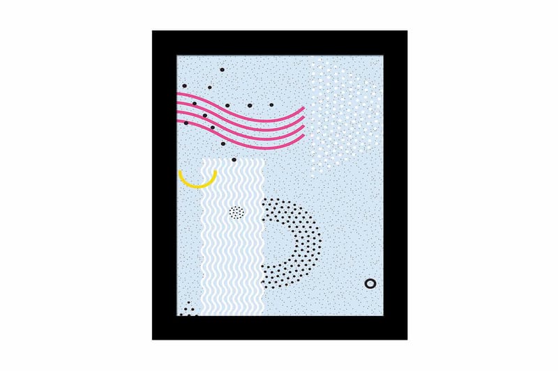 Bilde Geometric med Ramme Flerfarget - 22,3x52,8 cm - Interiør - Maleri & posters - Lerretsbilder