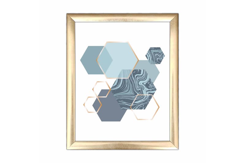 Bilde Geometrical med Ramme Flerfarget - 22,3x52,8 cm - Interiør - Maleri & posters - Lerretsbilder