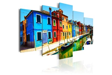 Bilde Houses In The Colors Of The Rainbow 100x50