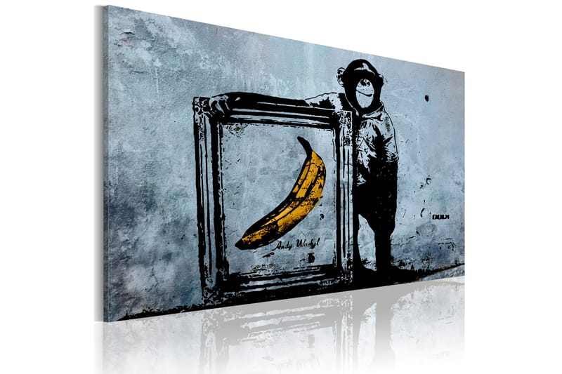 Bilde Inspired By Banksy 90x60 - Artgeist sp. z o. o. - Lerretsbilder