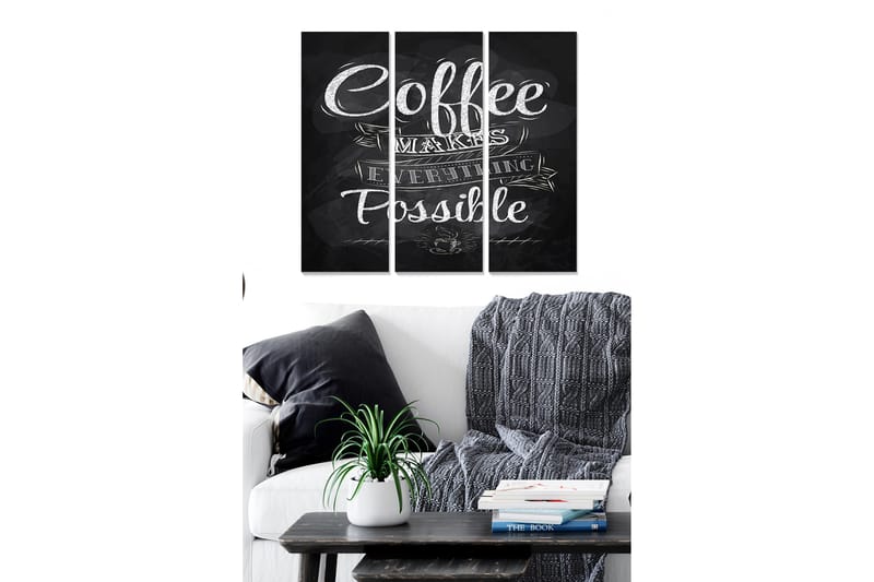 Bilde Kitchen 3-pk Flerfarget - 22x05 cm - Interiør - Maleri & posters - Lerretsbilder