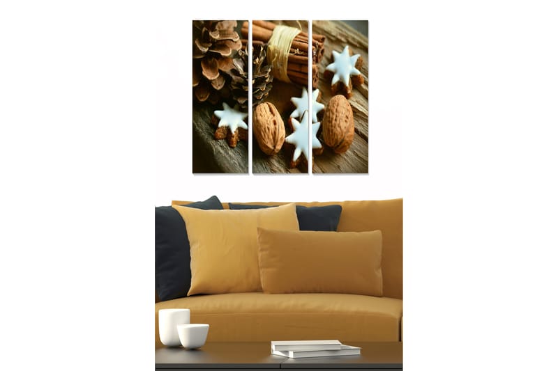 Bilde Kitchen 3-pk Flerfarget - 22x05 cm - Interiør - Maleri & posters - Lerretsbilder