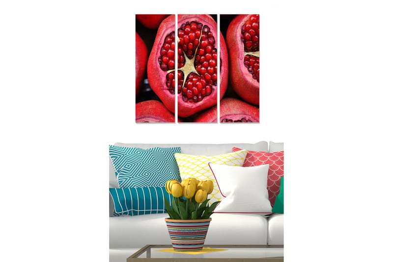 Bilde Kitchen 3-pk Flerfarget - 22x05 cm - Interiør - Maleri & posters - Lerretsbilder