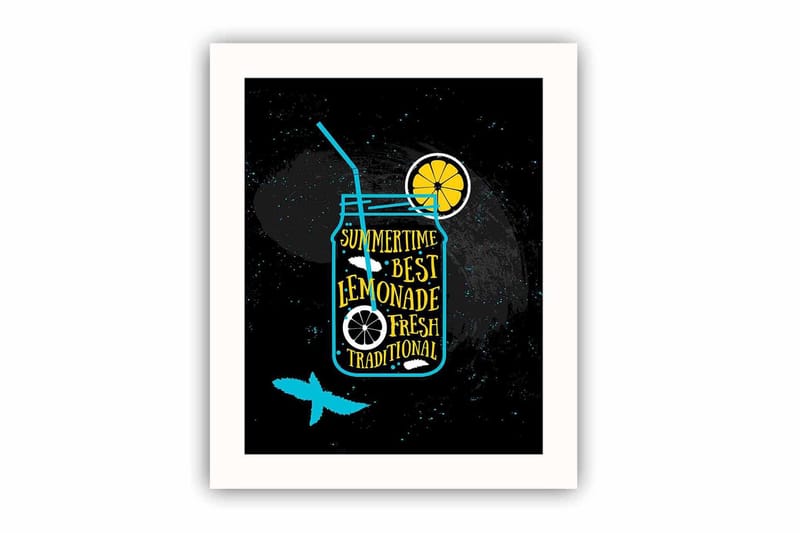 Bilde Kitchen med Ramme Flerfarget, 22,3x52,8 cm