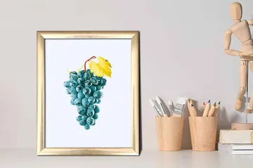 Bilde Kitchen med Ramme Flerfarget - 22,3x52,8 cm - Interiør - Maleri & posters - Lerretsbilder