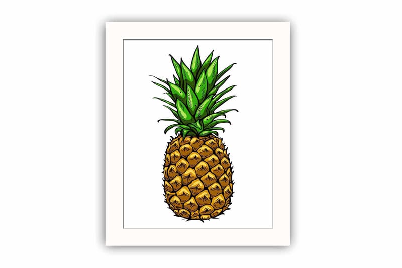 Bilde Kitchen med Ramme Flerfarget, 22,3x52,8 cm