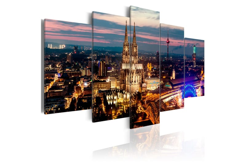 Bilde Koeln Night Panorama 100x50 - Artgeist sp. z o. o. - Lerretsbilder