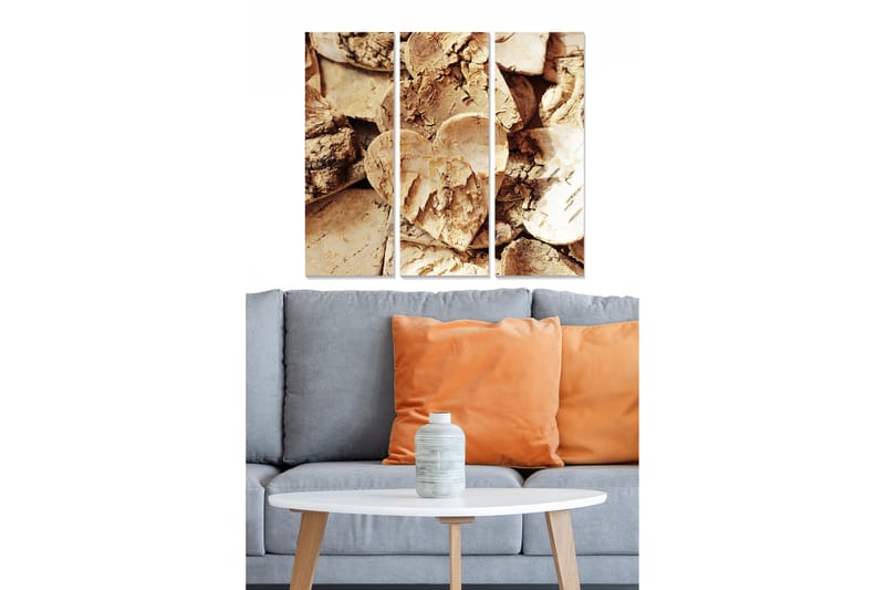 Bilde Love 3-pk Flerfarget - 22x05 cm - Interiør - Maleri & posters - Lerretsbilder