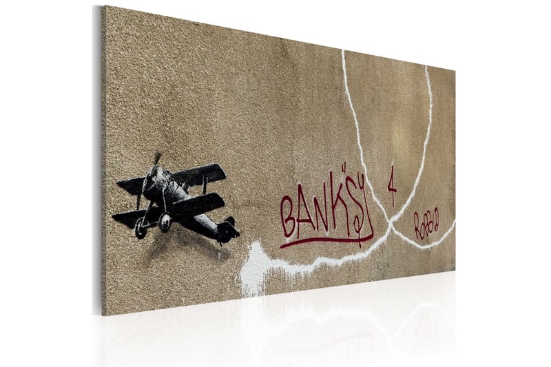 Bilde Love Plane Banksy 60x40 Artgeist sp. z o. o. - Interiør - Chilli