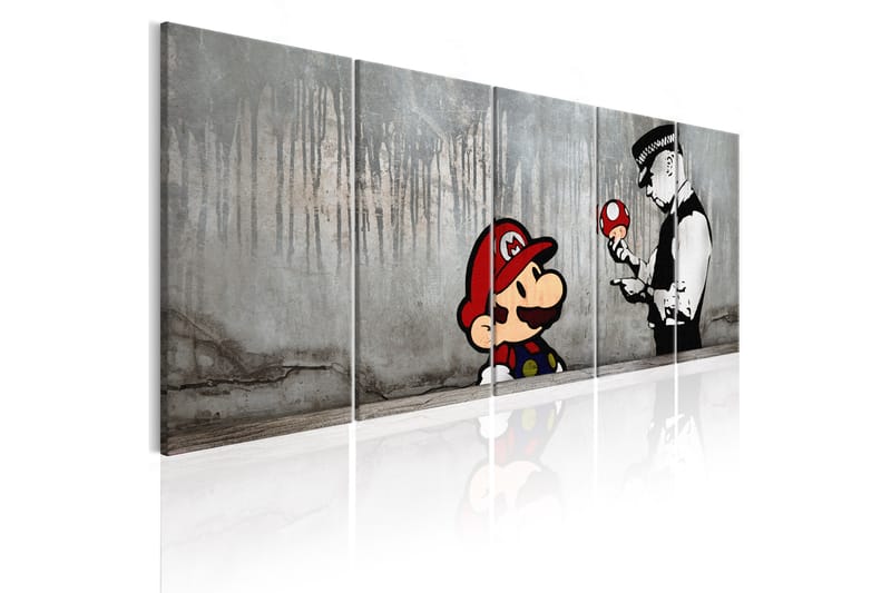 Bilde Mario Bros On Concrete 225x90 - Artgeist sp. z o. o. - Lerretsbilder