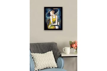 Bilde med Ramme Flerfarget - 41x56 cm - Interiør - Maleri & posters - Lerretsbilder