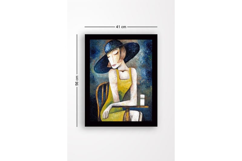 Bilde med Ramme Flerfarget - 41x56 cm - Interiør - Maleri & posters - Lerretsbilder