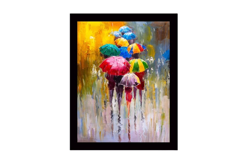 Bilde med Ramme Flerfarget - 44x15 cm - Interiør - Maleri & posters - Lerretsbilder