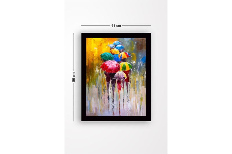 Bilde med Ramme Flerfarget - 44x15 cm - Interiør - Maleri & posters - Lerretsbilder