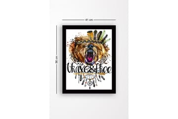 Bilde med Ramme Flerfarget - 44x15 cm - Interiør - Maleri & posters - Lerretsbilder