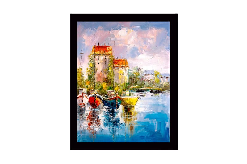 Bilde med Ramme Flerfarget - 44x15 cm - Interiør - Maleri & posters - Lerretsbilder